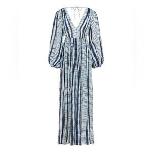 Nocturne Printed Long Dress Varyant Split Flowy Resortwear